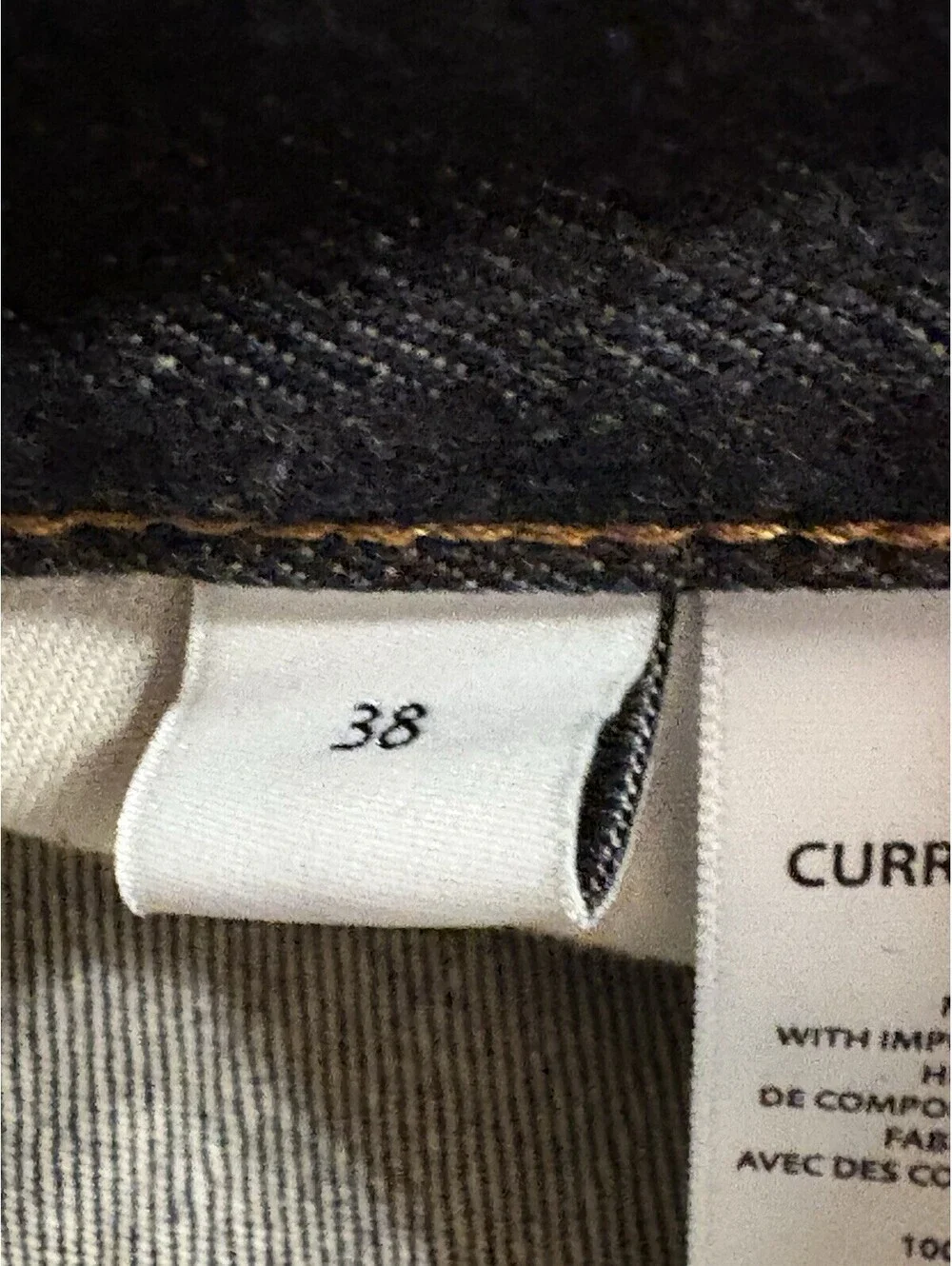 Current/Elliott The Marlon Raw Resin Rinse 3D Jean Men's Size 38